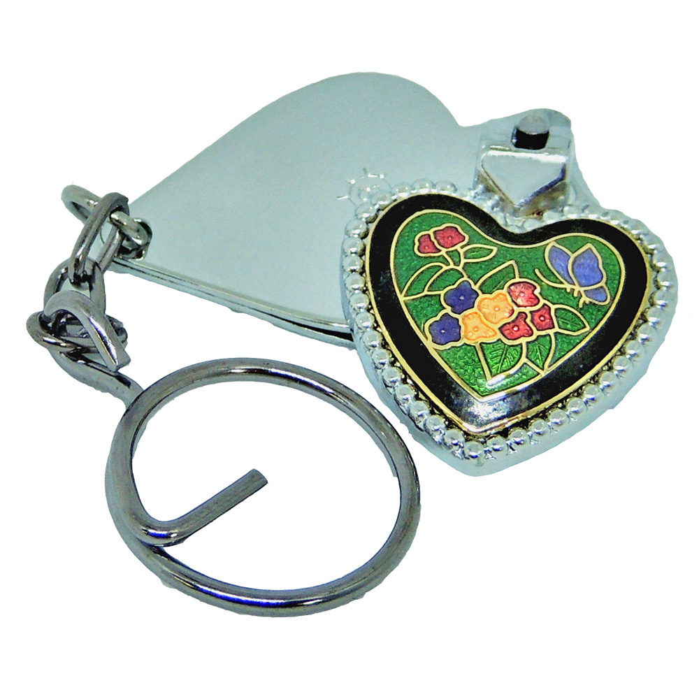 enamel heart-shaped nail clipper key chain